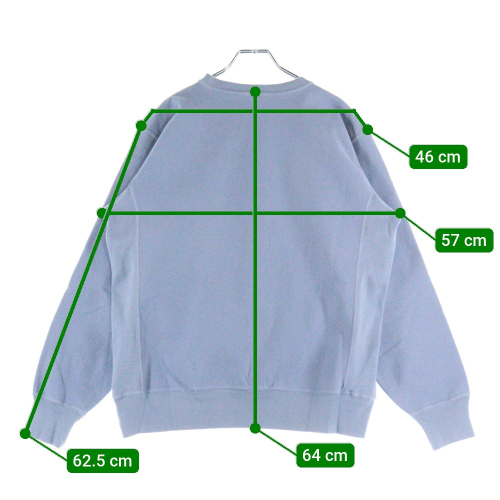 AURALEE(オーラリー) SUPER MILLED SWEAT P/O クルーネック 長袖スウェットトレーナー ブルー A20AP02SM