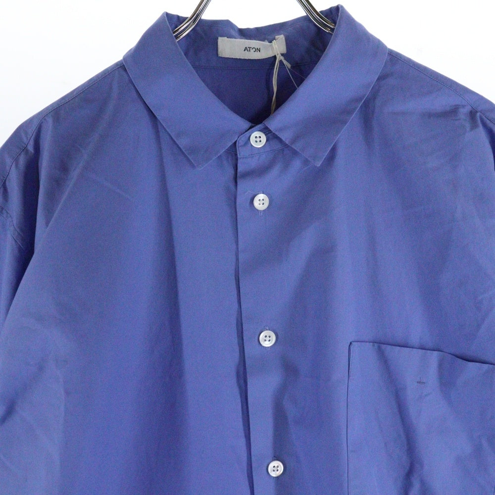 ATON(エイトン) SUVIN STANDARD SHIRT スヴィン スタンダード 長袖シャツ ブルー BLAGNW0001