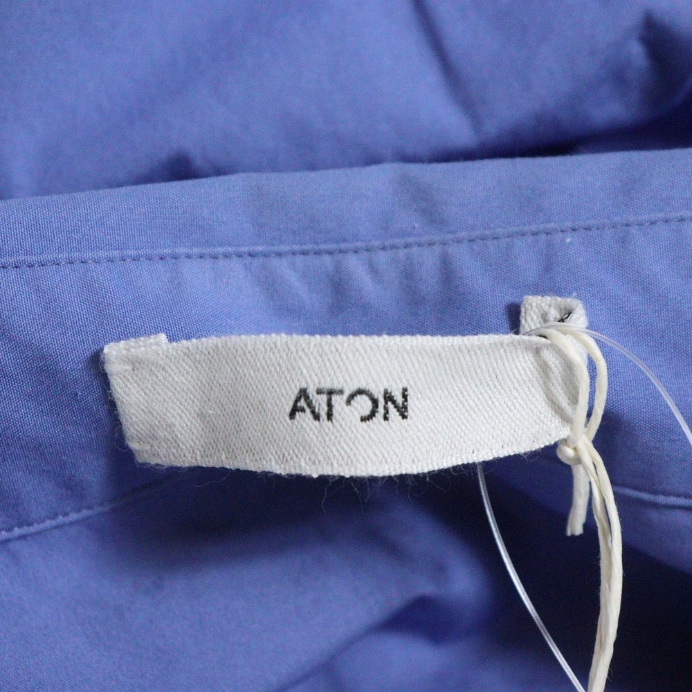 ATON(エイトン) SUVIN STANDARD SHIRT スヴィン スタンダード 長袖シャツ ブルー BLAGNW0001