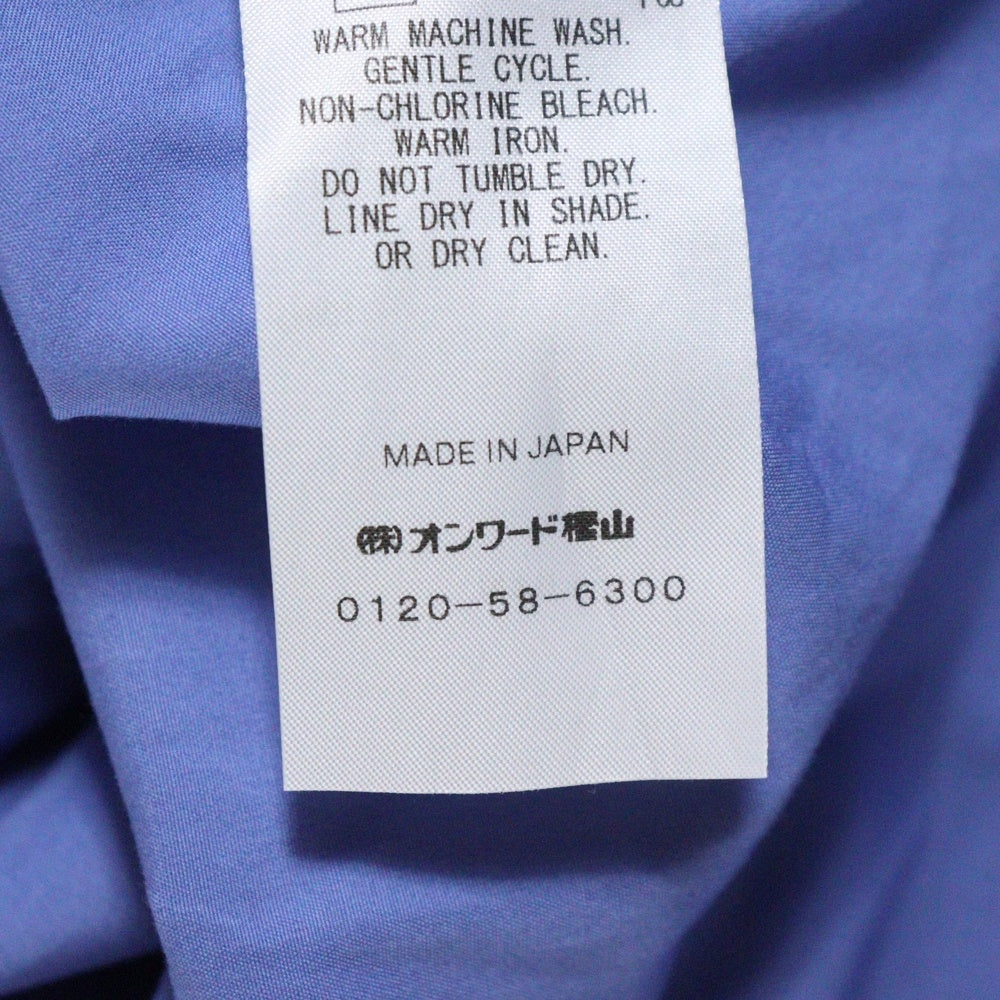 ATON(エイトン) SUVIN STANDARD SHIRT スヴィン スタンダード 長袖シャツ ブルー BLAGNW0001