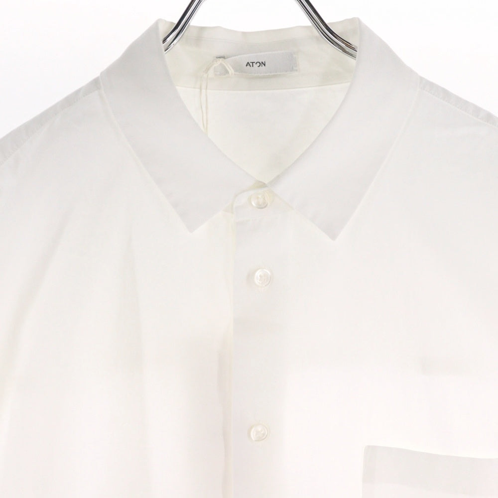 ATON(エイトン) SUVIN STANDARD SHIRT スヴィン スタンダード 長袖シャツ ホワイト BLAGNW0001