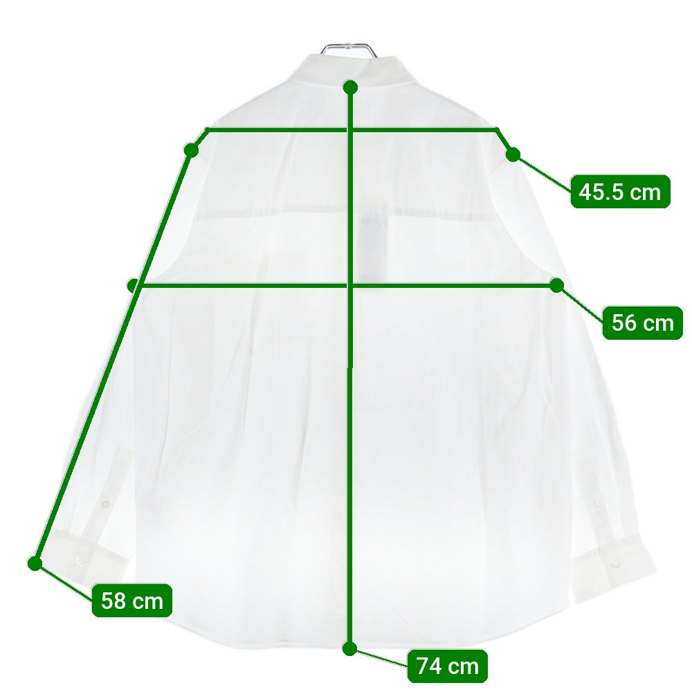 ATON(エイトン) SUVIN STANDARD SHIRT スヴィン スタンダード 長袖シャツ ホワイト BLAGNW0001