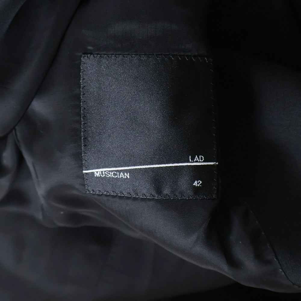 LAD MUSICIAN(ラッドミュージシャン) 22AW DOUBLE BREASTED JACKET ダブルブレスト テーラードジャケット ブラック 2222‐303