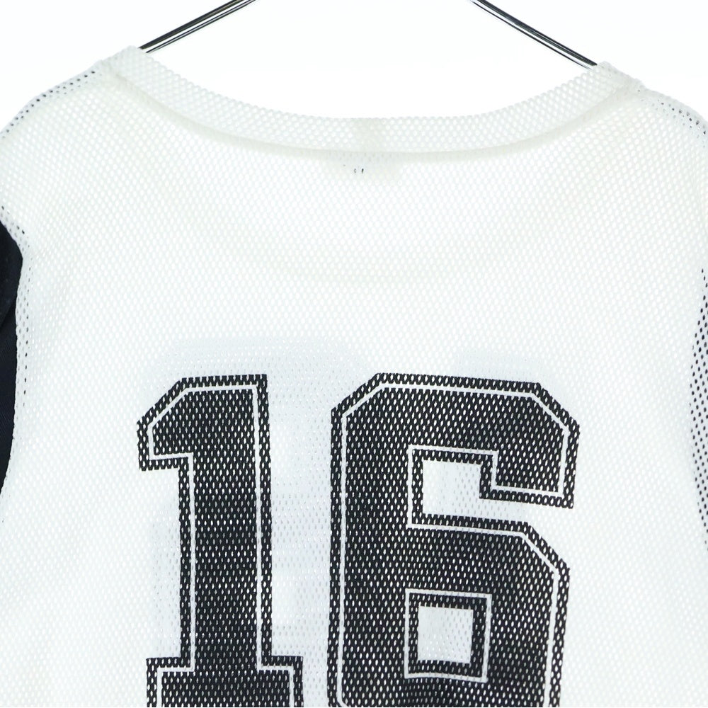 CELINE(セリーヌ) クロップドメッシュ 半袖Tシャツカットソー ホワイト/ブラック レディース 2X94D785T