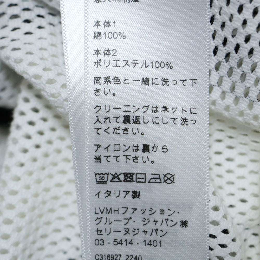 CELINE(セリーヌ) クロップドメッシュ 半袖Tシャツカットソー ホワイト/ブラック レディース 2X94D785T