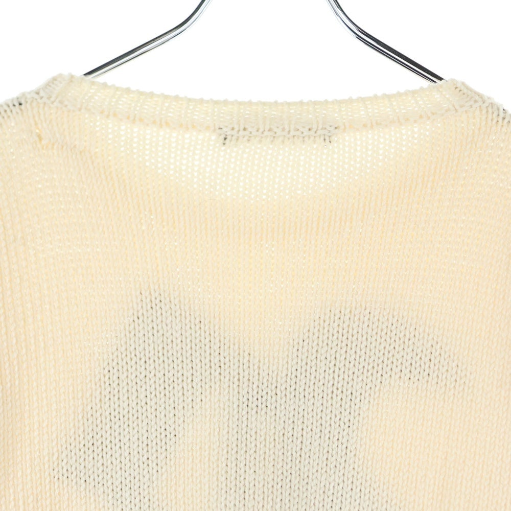 RAF SIMONS(ラフシモンズ) 23SS BULKY KNIT SWEATER WITH R JACQUARD バルキー ニット Rロゴニットセーター アイボリー