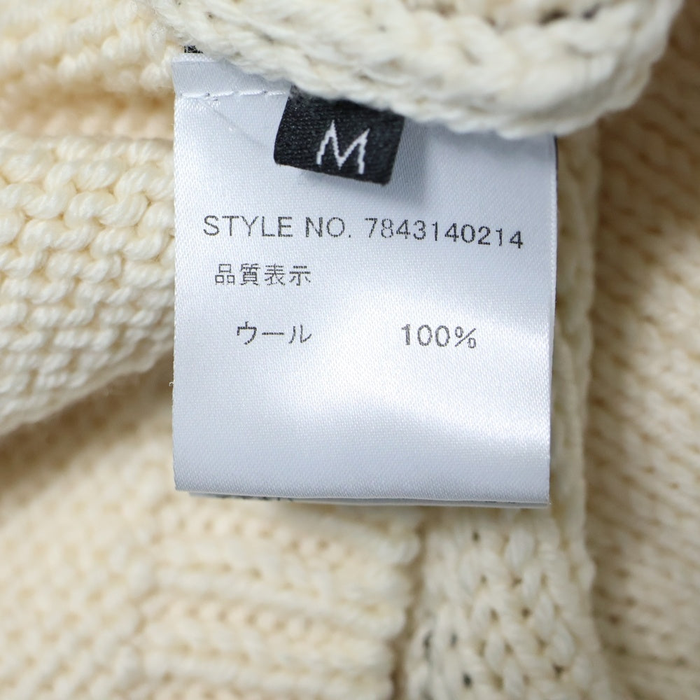 RAF SIMONS(ラフシモンズ) 23SS BULKY KNIT SWEATER WITH R JACQUARD バルキー ニット Rロゴニットセーター アイボリー