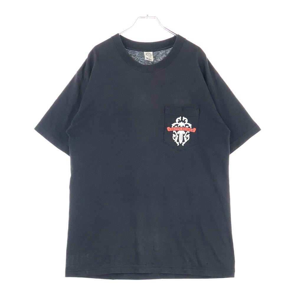 CHROME HEARTS(クロムハーツ) 東京 銀座限定 ヴァインダガー スクロールラベルプリント クルーネック 半袖Tシャツ カットソー ブラック