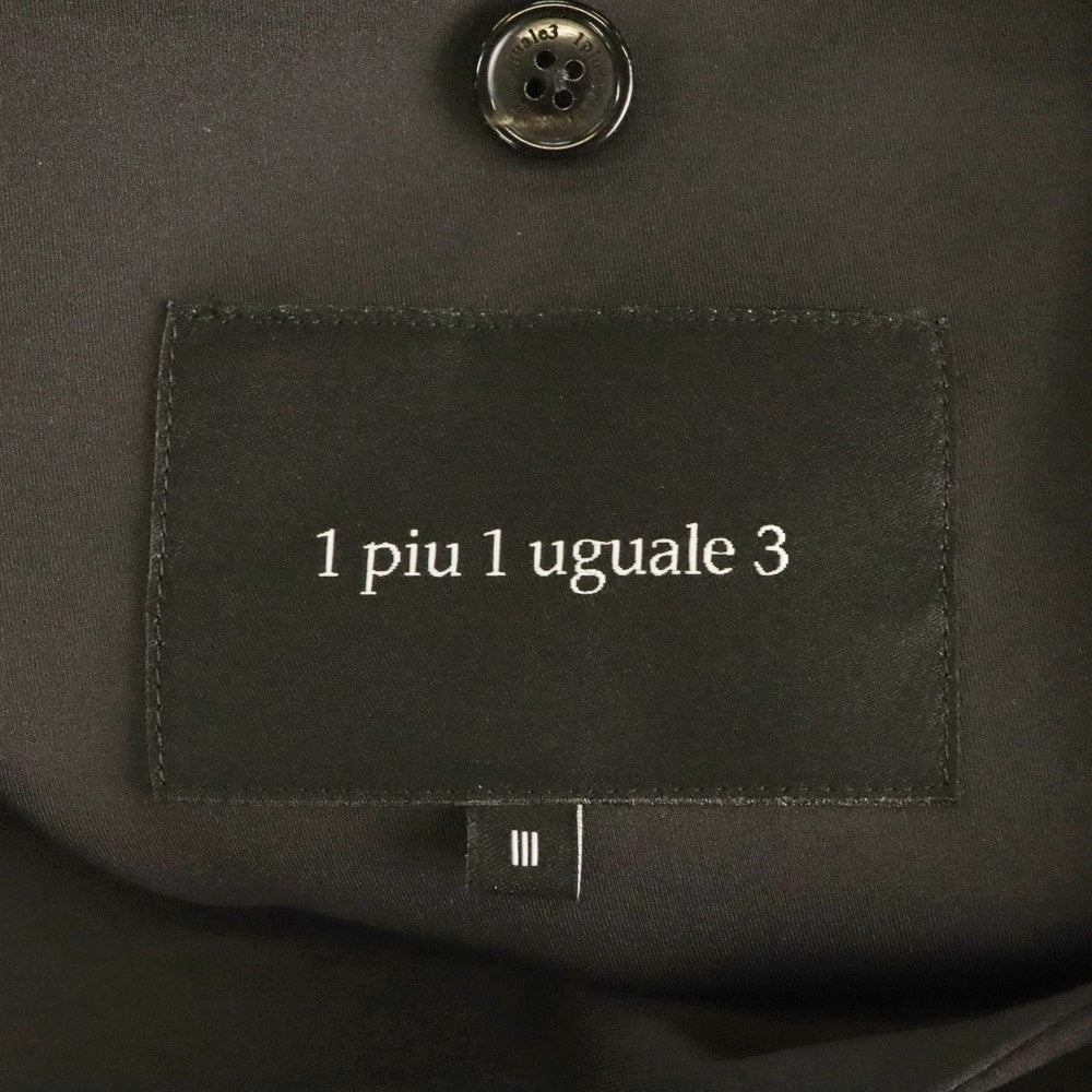 1 PIU 1 UGUALE 3(ウノピゥウノウグァーレトレ) 24AW 2B JACKET CREASE SLACKS スーツ セットアップ ブラック MRB612-POE386 MRP565-POE386