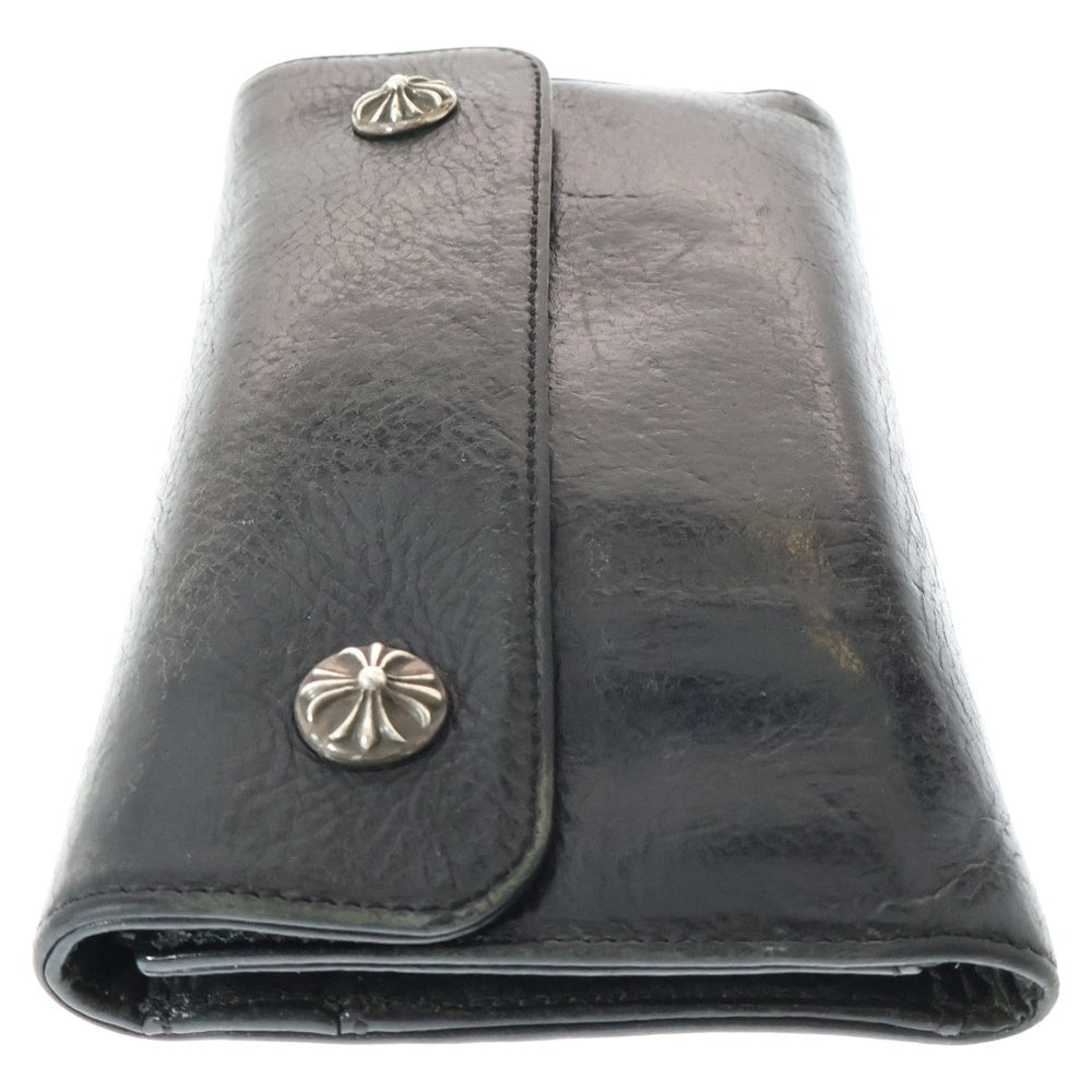 CHROME HEARTS(クロムハーツ) WAVE ウェーブ レザーウォレット 財布 ブラック BCA374