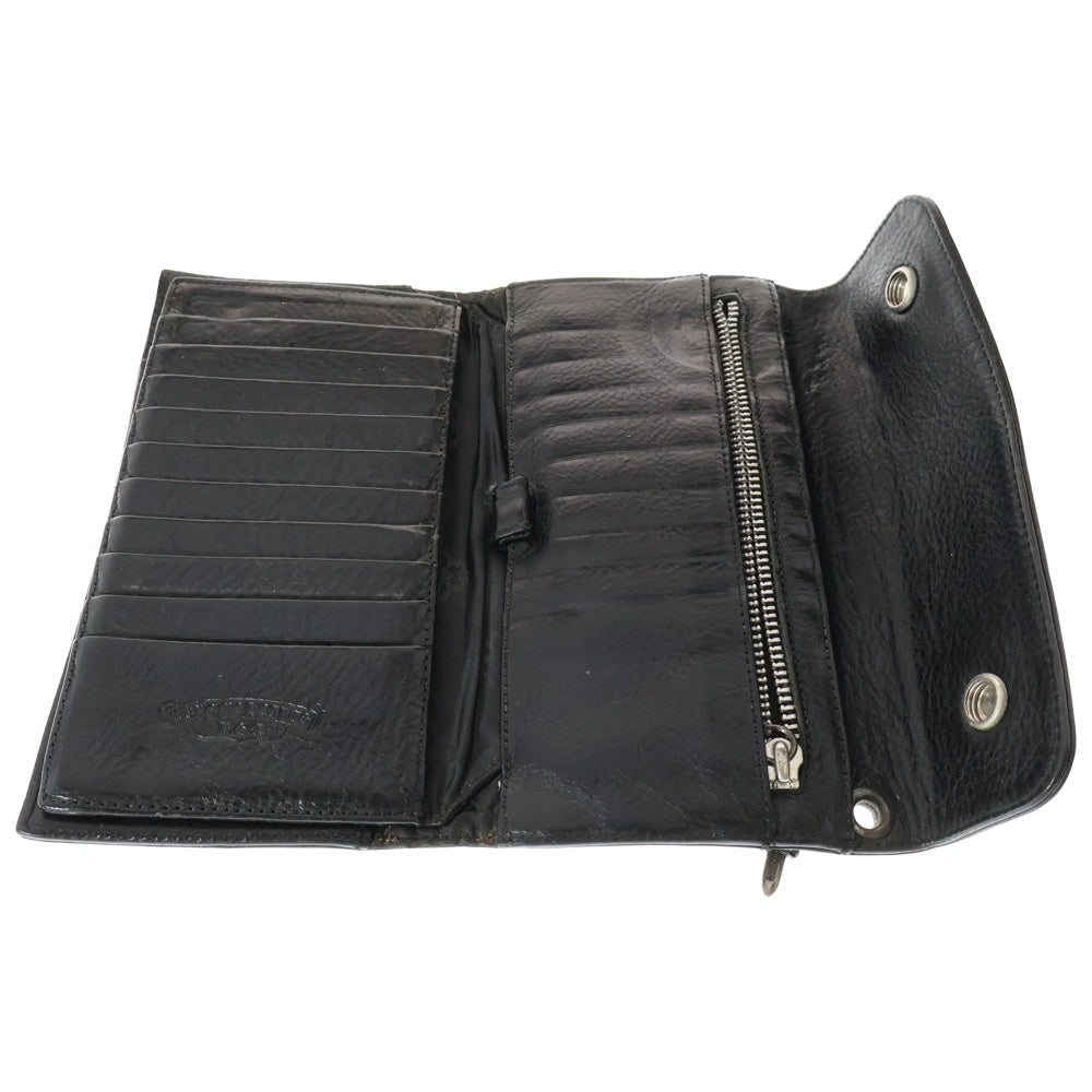 CHROME HEARTS(クロムハーツ) WAVE ウェーブ レザーウォレット 財布 ブラック BCA374