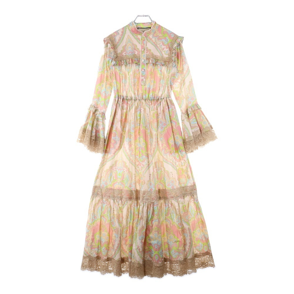 GUCCI(グッチ) 総柄デザイン フォークロア マキシワンピース マルチ 704251 レディース