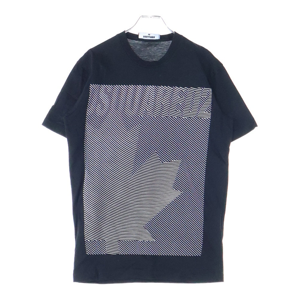 DSQUARED2(ディースクエアード) 21AW Leaf Graphic T-shirt リーフプリント 半袖Tシャツ カットソー ブラック S74GD0862