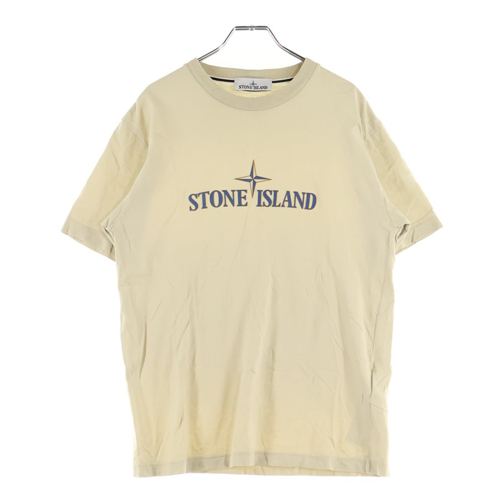 STONE ISLAND(ストーンアイランド) フロントロゴ クルーネックTシャツ カットソー アイボリー 81152NS80