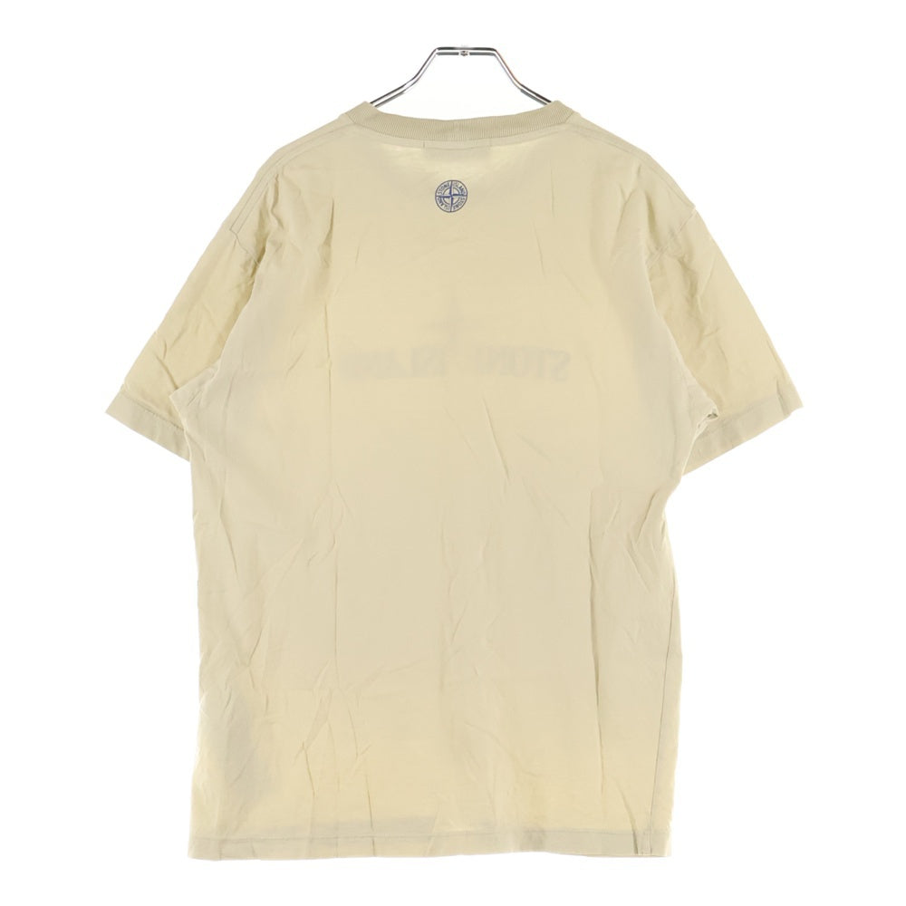 STONE ISLAND(ストーンアイランド) フロントロゴ クルーネックTシャツ カットソー アイボリー 81152NS80