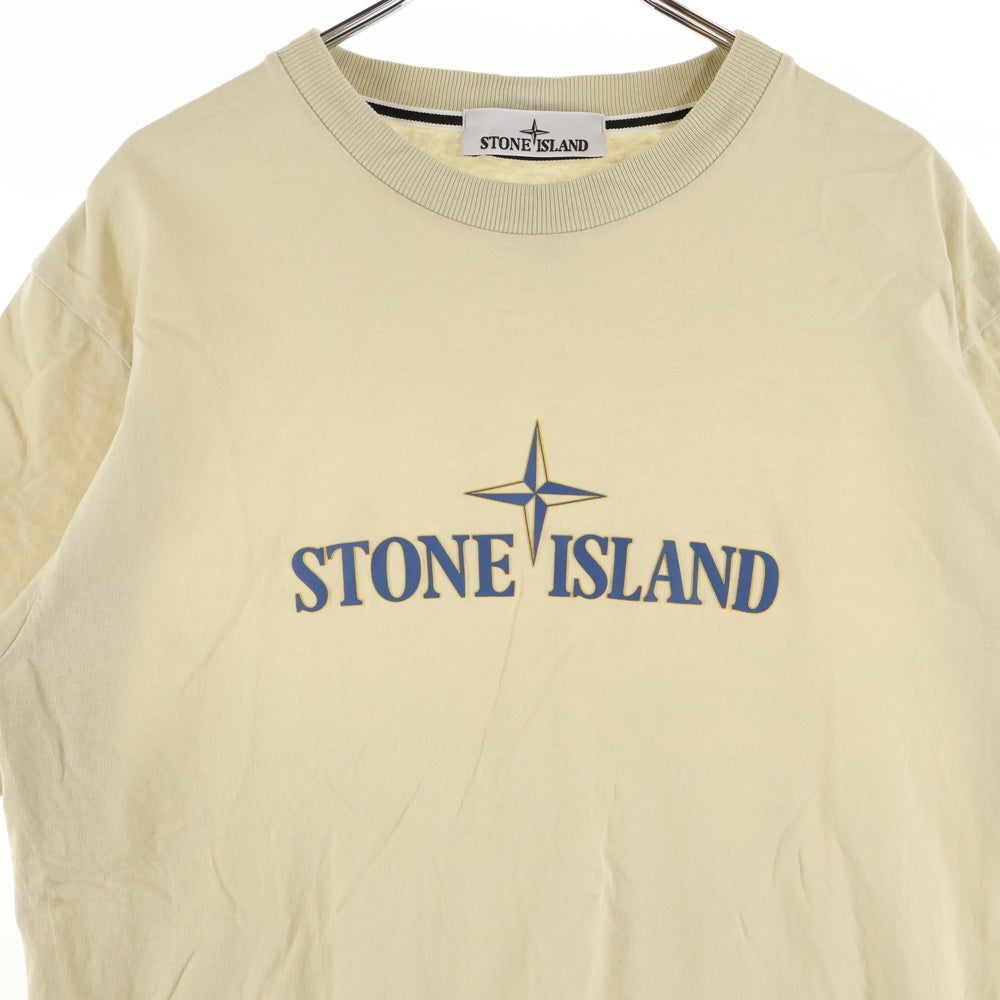 STONE ISLAND(ストーンアイランド) フロントロゴ クルーネックTシャツ カットソー アイボリー 81152NS80