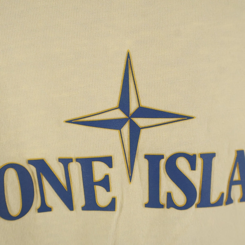 STONE ISLAND(ストーンアイランド) フロントロゴ クルーネックTシャツ カットソー アイボリー 81152NS80