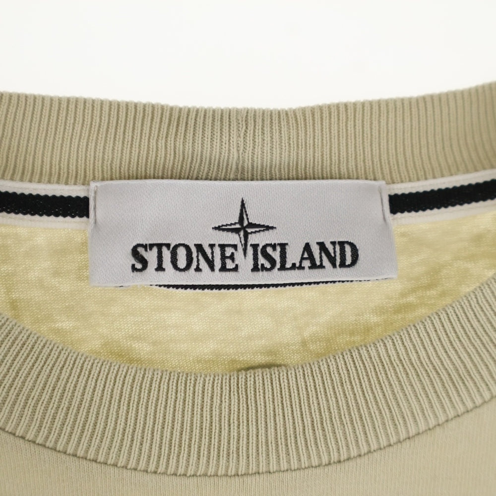 STONE ISLAND(ストーンアイランド) フロントロゴ クルーネックTシャツ カットソー アイボリー 81152NS80