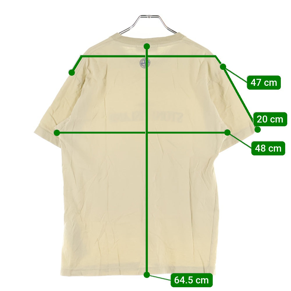 STONE ISLAND(ストーンアイランド) フロントロゴ クルーネックTシャツ カットソー アイボリー 81152NS80