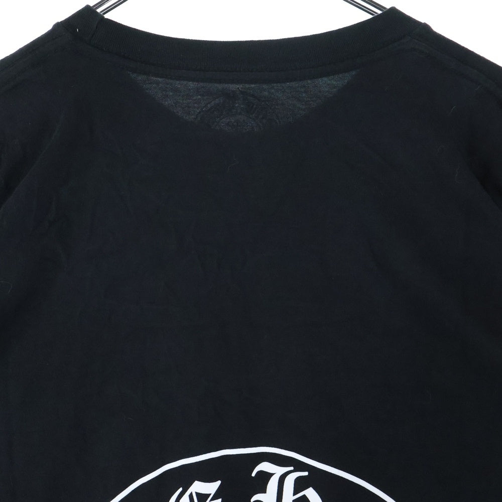 CHROME HEARTS(クロムハーツ) Horseshoe L/S Sweatshirt ホースシュープリント 袖フローラル ロングスリーブ Tシャツ アスペン限定 ブラック