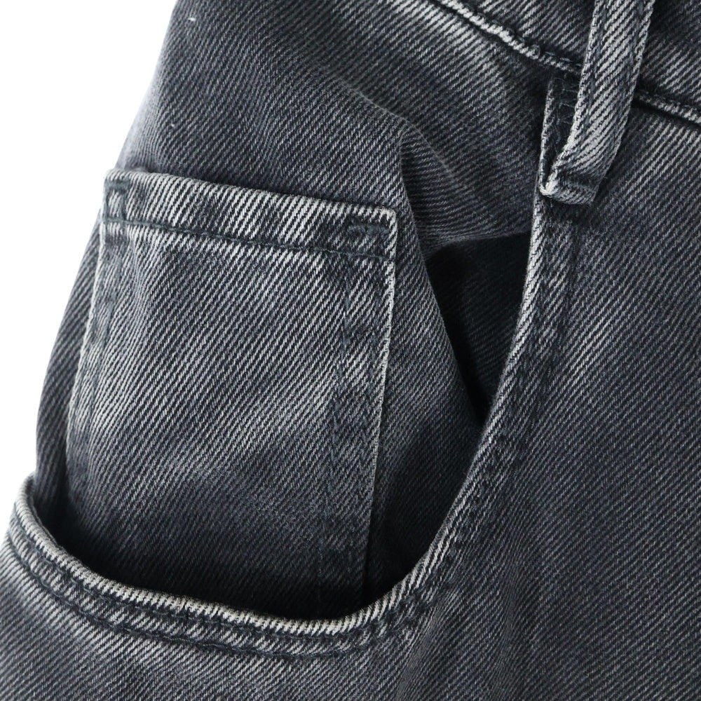 MM6 Maison Margiela(エムエムシックスメゾンマルジェラ) 24AW スラッシュディテール カットアウト デニムパンツ ジーンズ ブラック S51LA0051