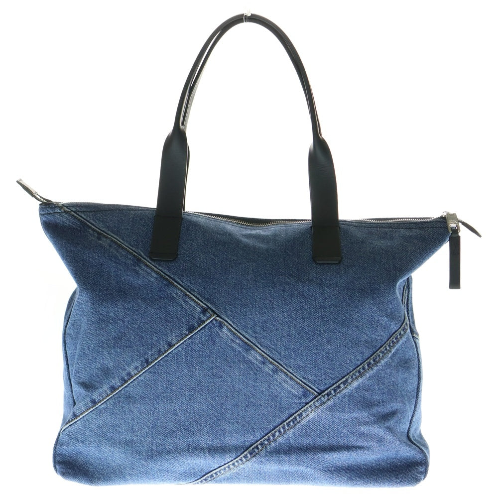 DOLCE & GABBANA(ドルチェアンドガッバーナ) Medium shopper in patchwork denim デニムパッチワーク トートバッグ インディゴ