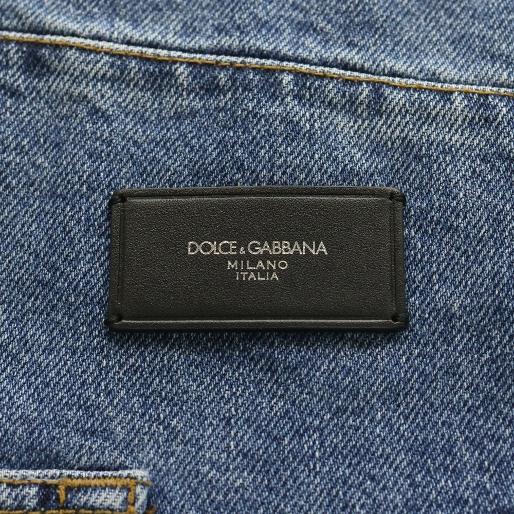 DOLCE & GABBANA(ドルチェアンドガッバーナ) Medium shopper in patchwork denim デニムパッチワーク トートバッグ インディゴ