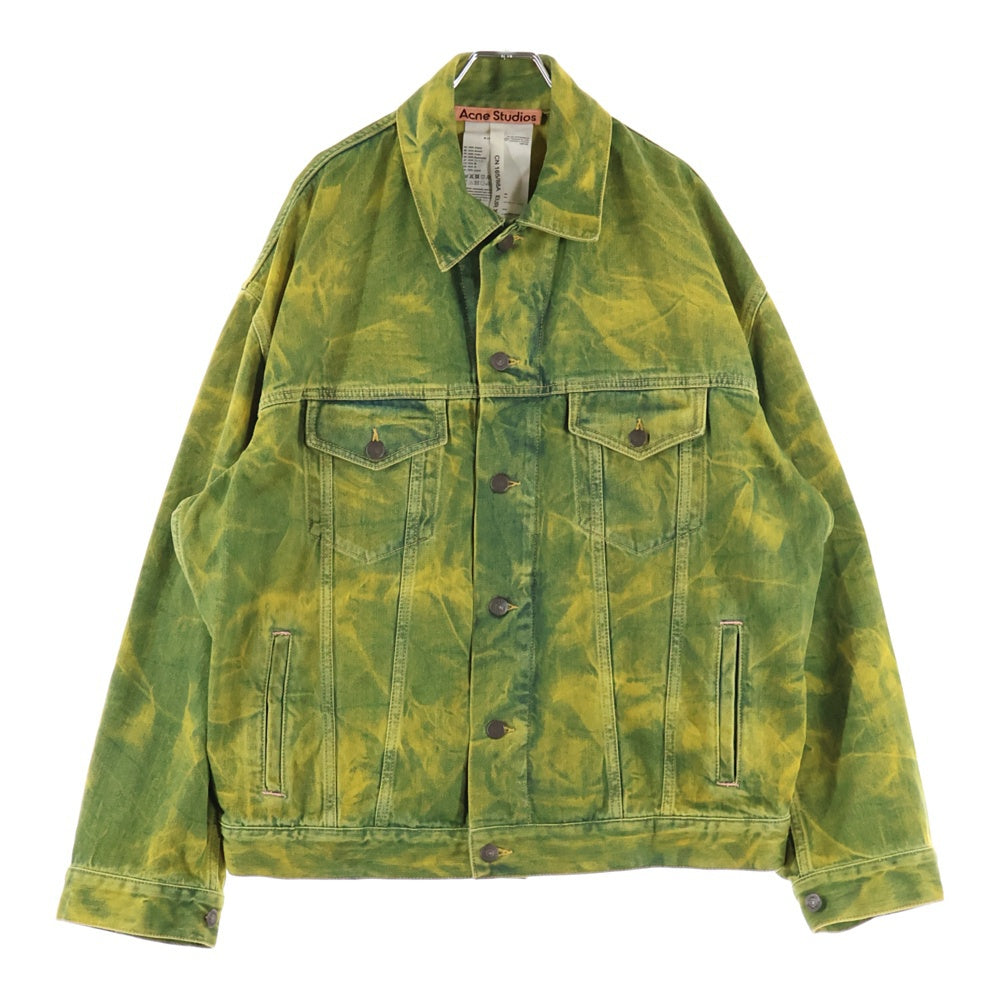 Acne Studios(アクネ ストゥディオズ) ウォッシュ加工 オーバーサイズデニムジャケット イエロー C90148