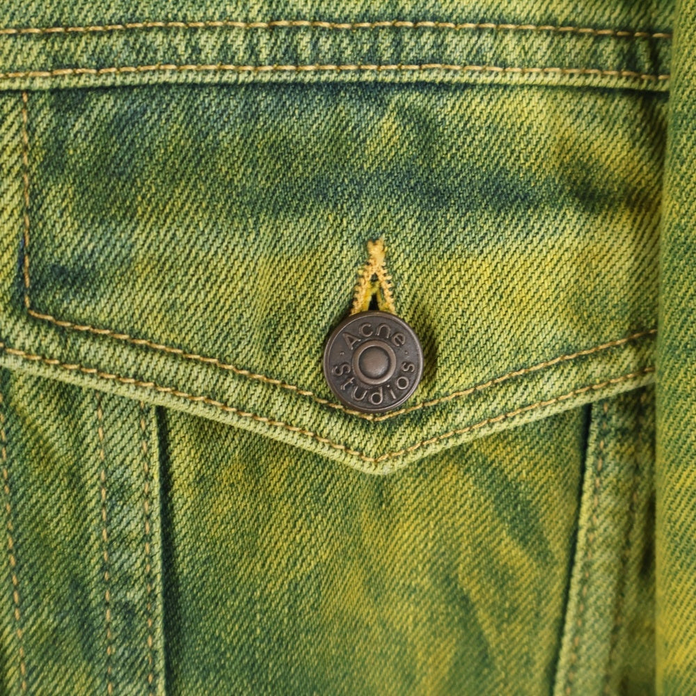 Acne Studios(アクネ ストゥディオズ) ウォッシュ加工 オーバーサイズデニムジャケット イエロー C90148