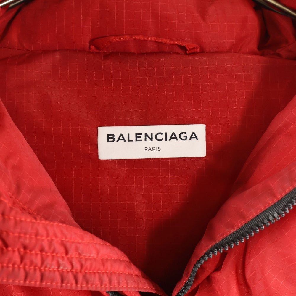 BALENCIAGA(バレンシアガ) 16AW ドローコード フーデッド ジップアップダウンジャケット レッド 502624