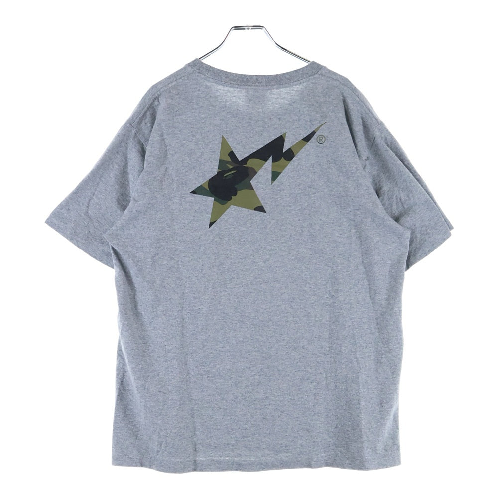 A BATHING APE(アベイシングエイプ) BAPE Pigment 1st camo Bapesta Tee ピグメント ファーストカモ ベイプスタ 半袖Tシャツカットソー グレー