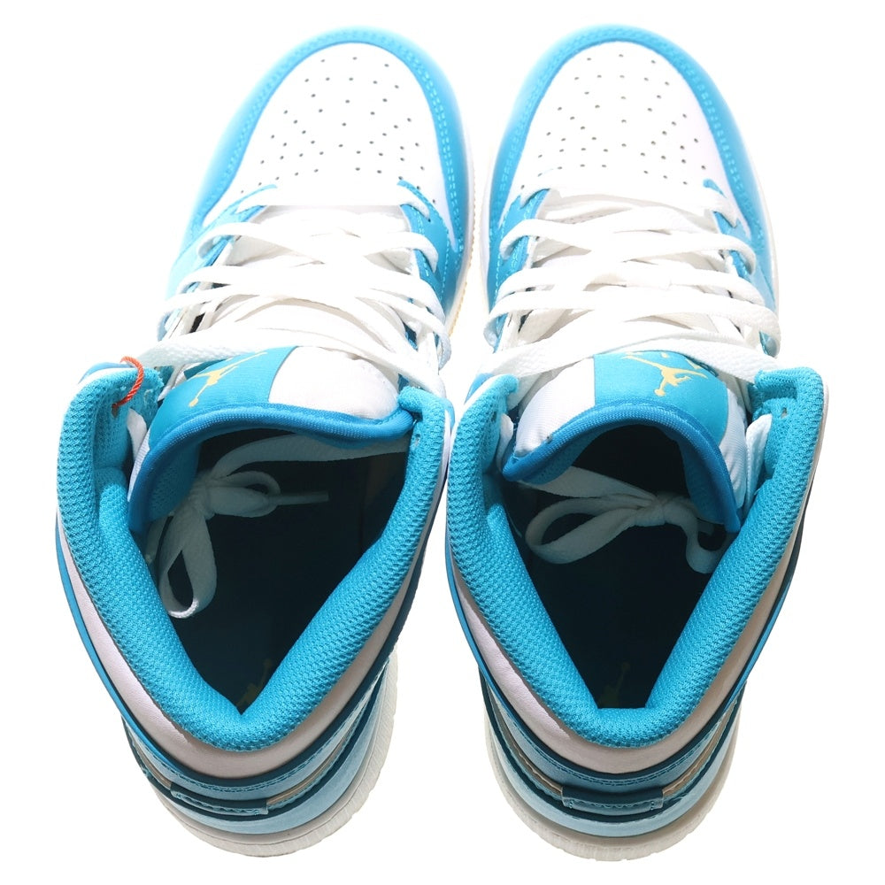 NIKE(ナイキ) AIR JORDAN 1 MID ISLAND COAST AQUATONE/CELESTIAL GOLD-WHITE ミッド アイランド コースト レディース スニーカー DQ8423-400