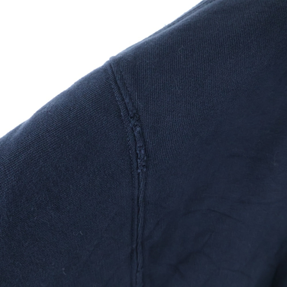 BALENCIAGA(バレンシアガ) 24SS SAINT GERMAIN デストロイ加工 フロントロゴ ジップアップスウェットパーカー フーディ ネイビー 803264 TRV09