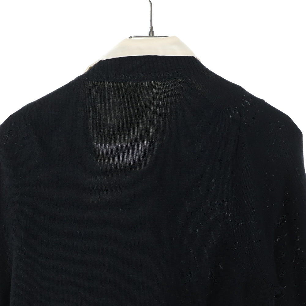 Sacai(サカイ) 21AW Suiting Mix Dress ドッキング ジップアップワンピースドレス ジャケット レディース ブラック 21‐05780