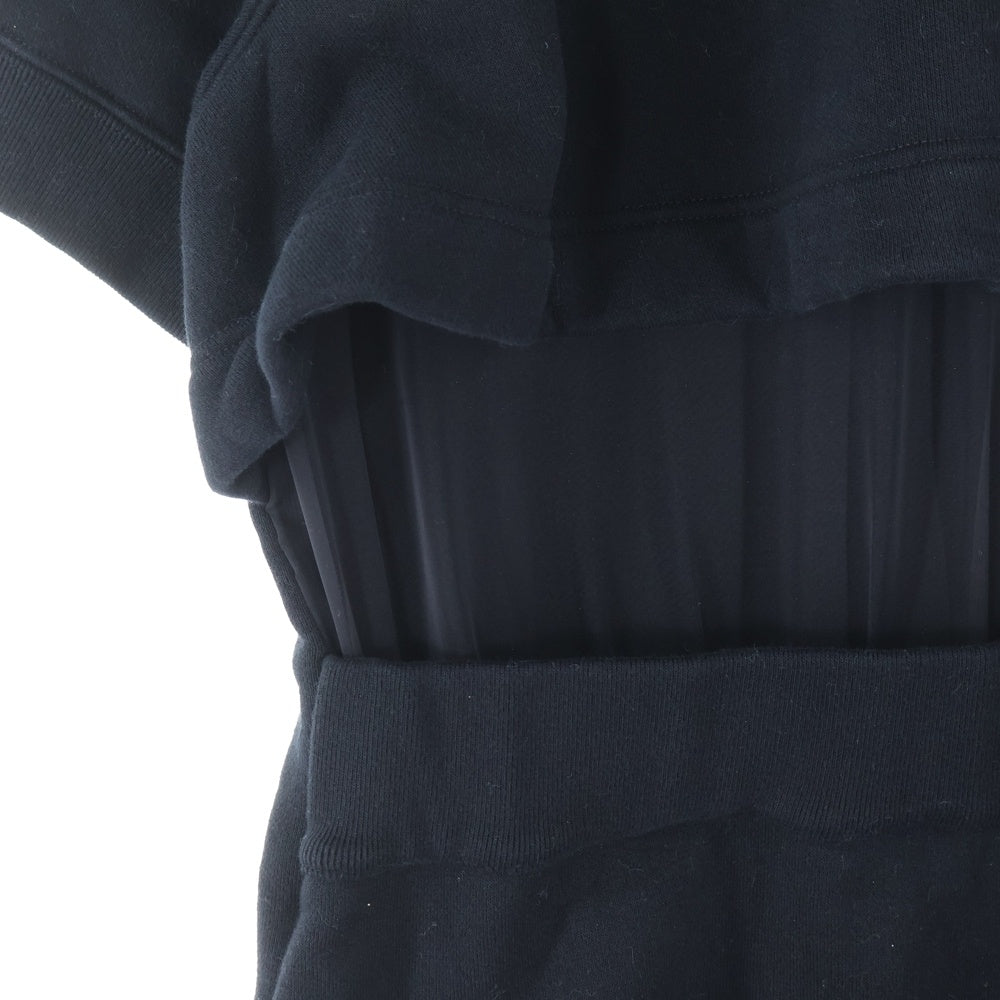 Sacai(サカイ) クルーネック バック変形デザイン スウェットワンピース レディース ブラック 20‐05042