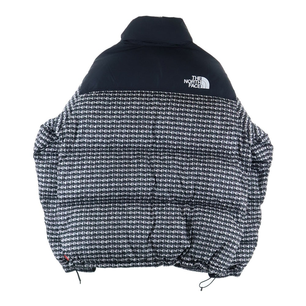 SUPREME(シュプリーム) 21SS ×THE NORTH FACE Studded Nuptse Jacket ザノースフェイス スタッズプリント ヌプシ ナイロン ダウンジャケット ブラック ND42100I
