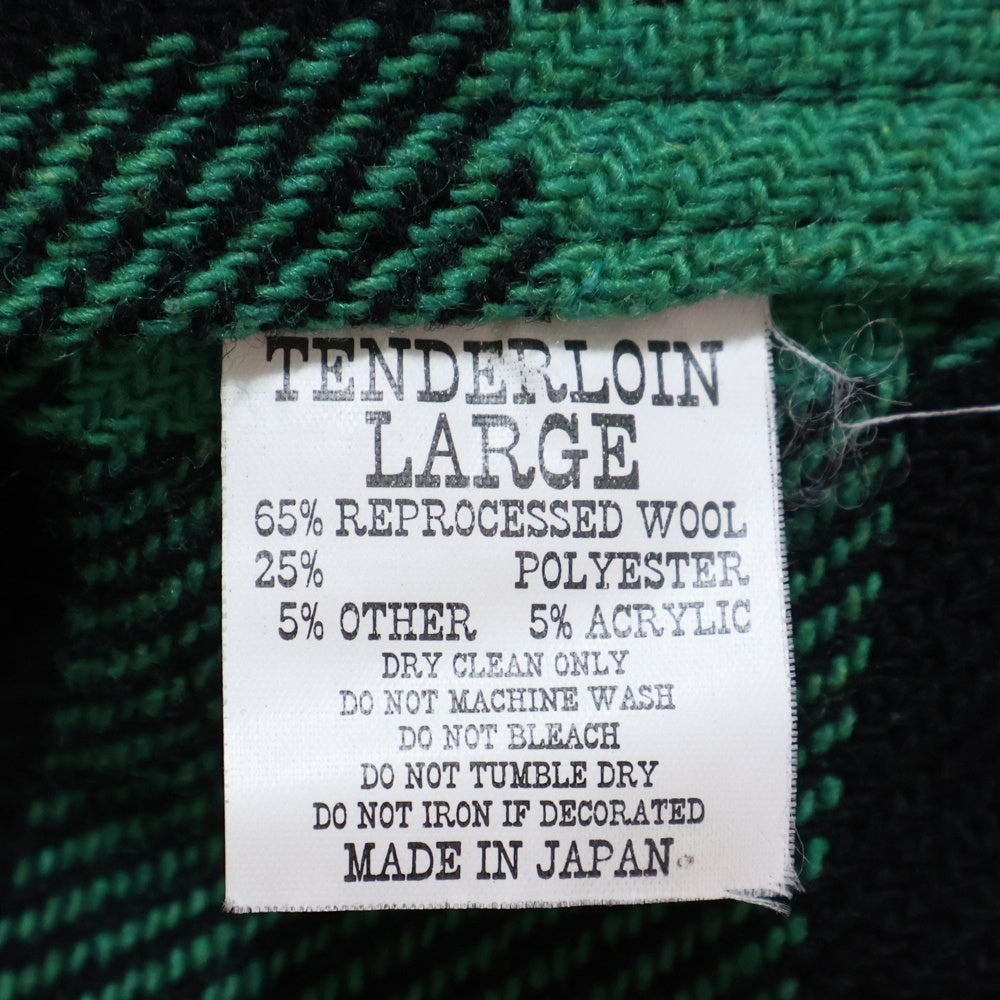 TENDERLOIN(テンダーロイン) 03AW T-BUFFALO JKT 1st T-20RG 初期 バッファロー チェック ウールジャケット グリーン/ブラック