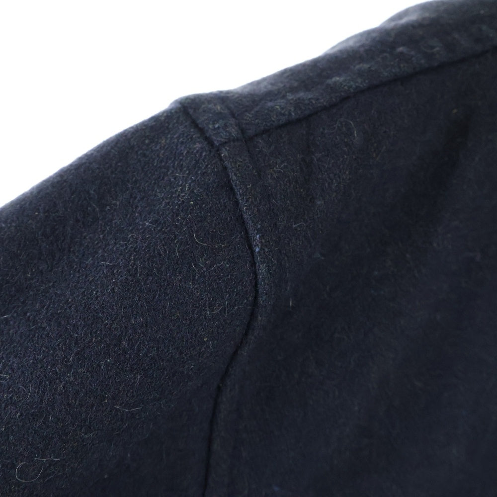 TENDERLOIN(テンダーロイン) T- MELTON JACKET ロゴパッチ メルトンジャケット ジップアップブルゾン ネイビー