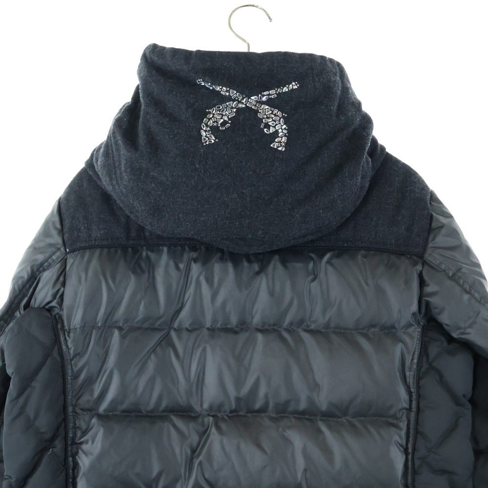 roar(ロアー) ラインストーン アーム切替 ダウンジャケット ブラック