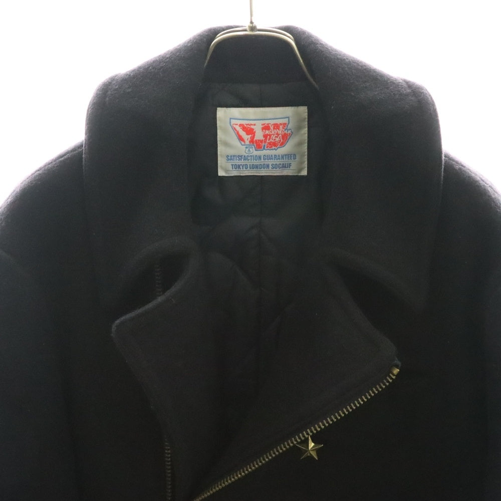 TENDERLOIN(テンダーロイン) 01AW P COAT スタースタッズ ウールPコート ブラック