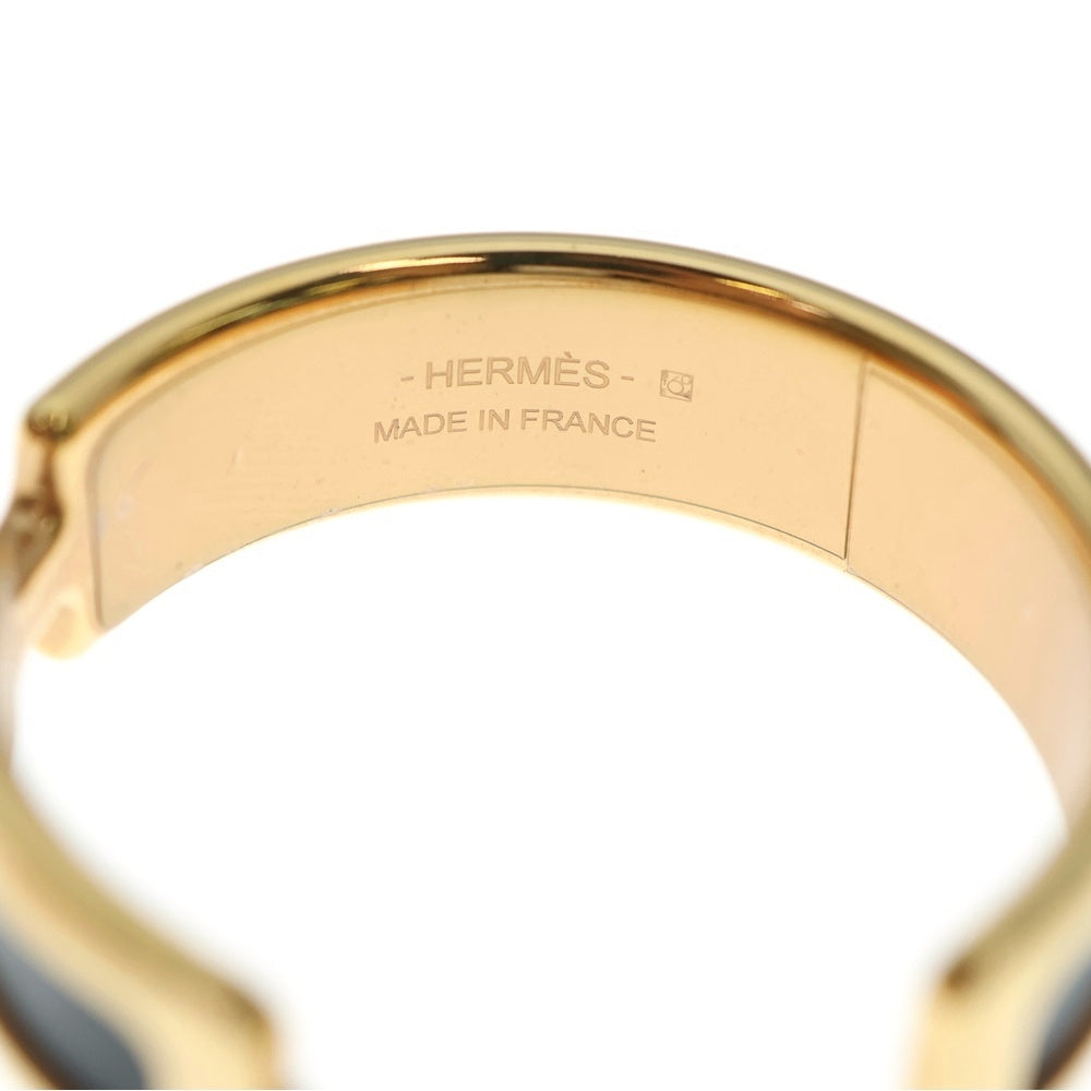 HERMES(エルメス) オランプ フープピアス ブラック/ゴールド
