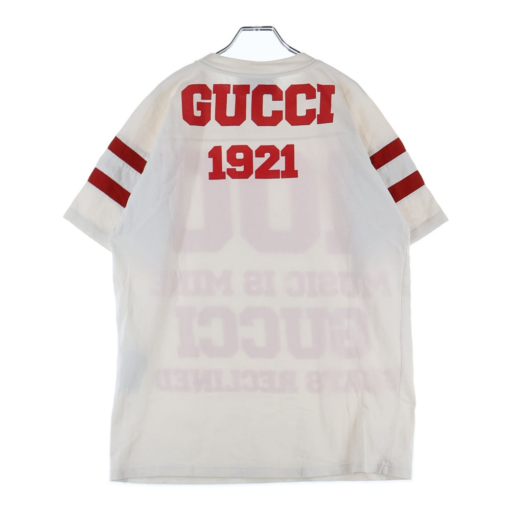 GUCCI(グッチ) 21SS 100th anniversary 100周年 アニバーサリー ロゴプリント クルーネック 半袖Tシャツ カットソー ホワイト 660744