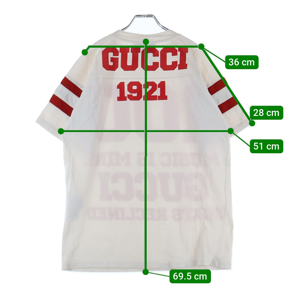 GUCCI(グッチ) 21SS 100th anniversary 100周年 アニバーサリー ロゴプリント クルーネック 半袖Tシャツ カットソー ホワイト 660744