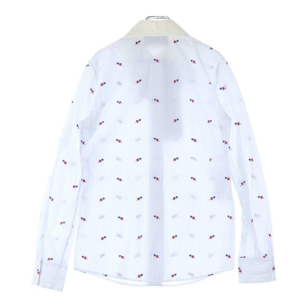 GUCCI(グッチ) リボン ストライプ 長袖シャツ ブラウス ホワイト/ブルー 476044 レディース