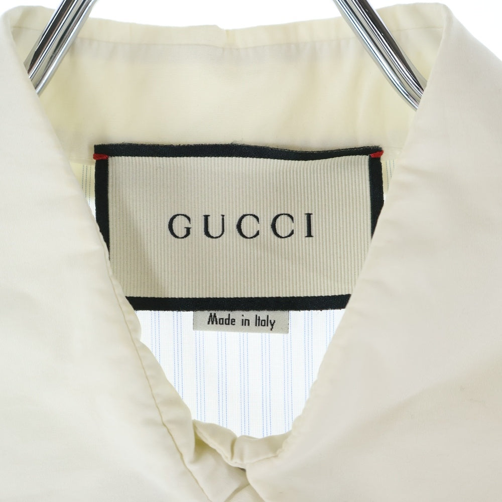 GUCCI(グッチ) リボン ストライプ 長袖シャツ ブラウス ホワイト/ブルー 476044 レディース