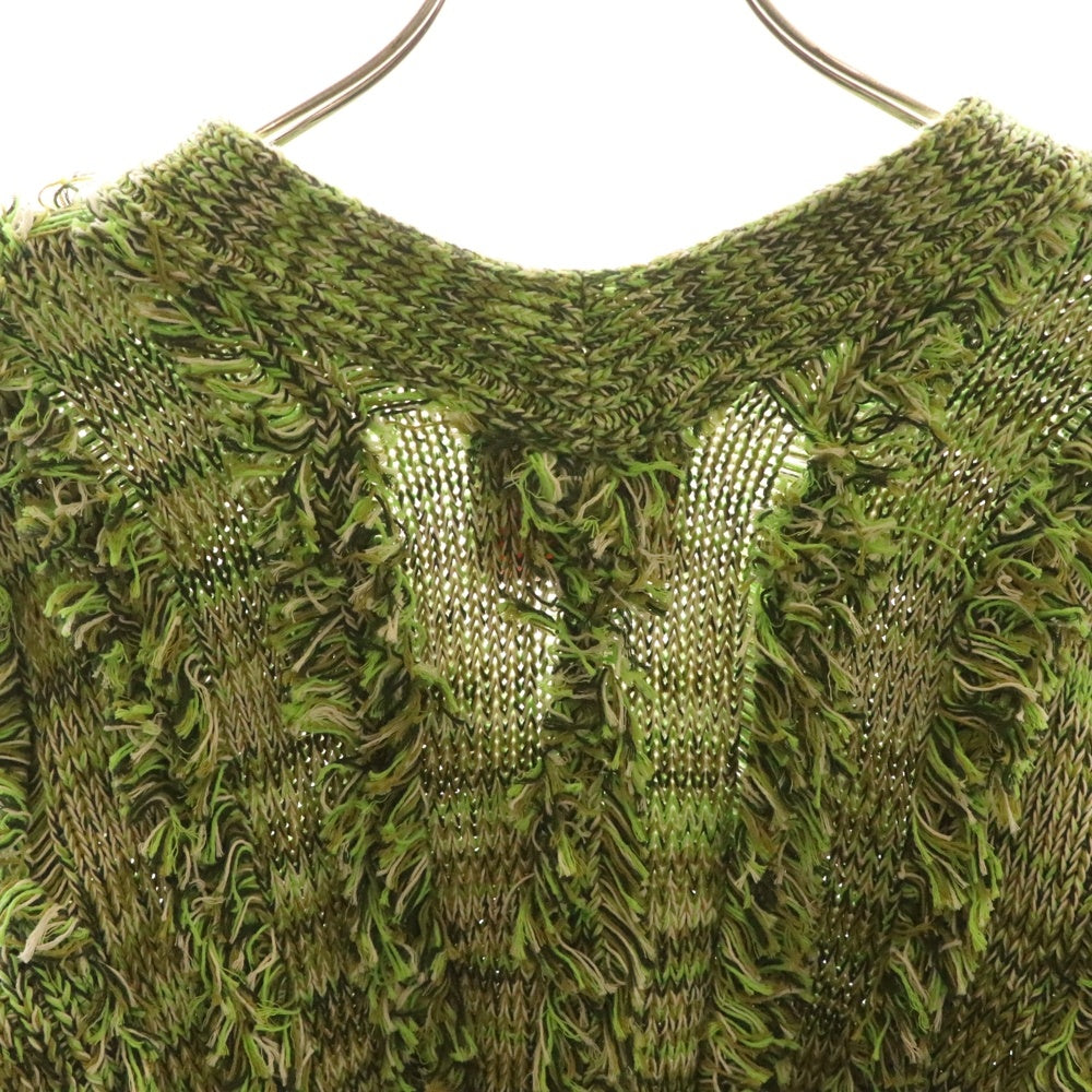 ADSB ANDERSSON BELL(アンダースンベル) ジャガードデザイン Vネックカーディガン ニット グリーン