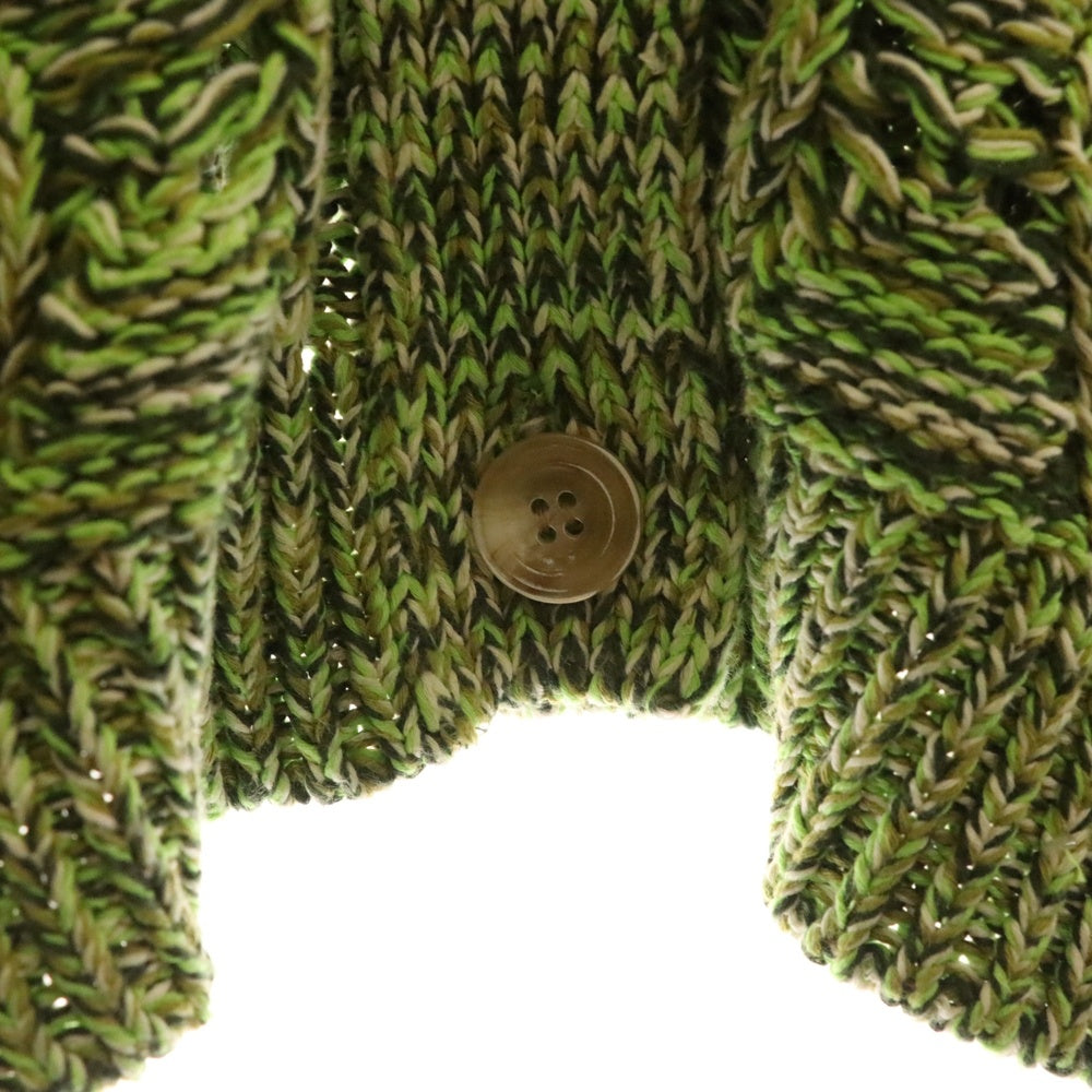 ADSB ANDERSSON BELL(アンダースンベル) ジャガードデザイン Vネックカーディガン ニット グリーン