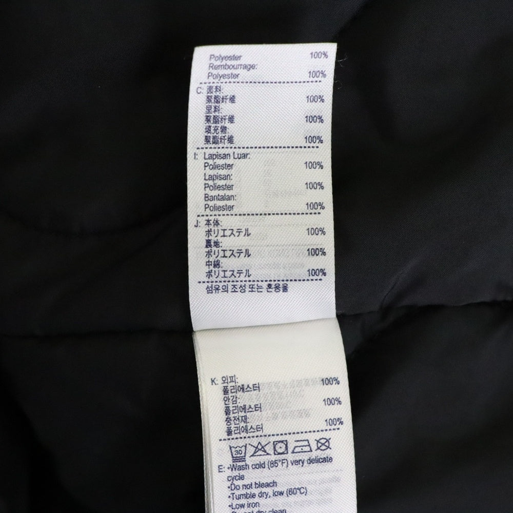 Lacoste L!VE(ラコステ ライブ) Lettered Water-Resistant Parka レタープリント ロングコーチジャケット ナイロンジャケット ブラック BH7274