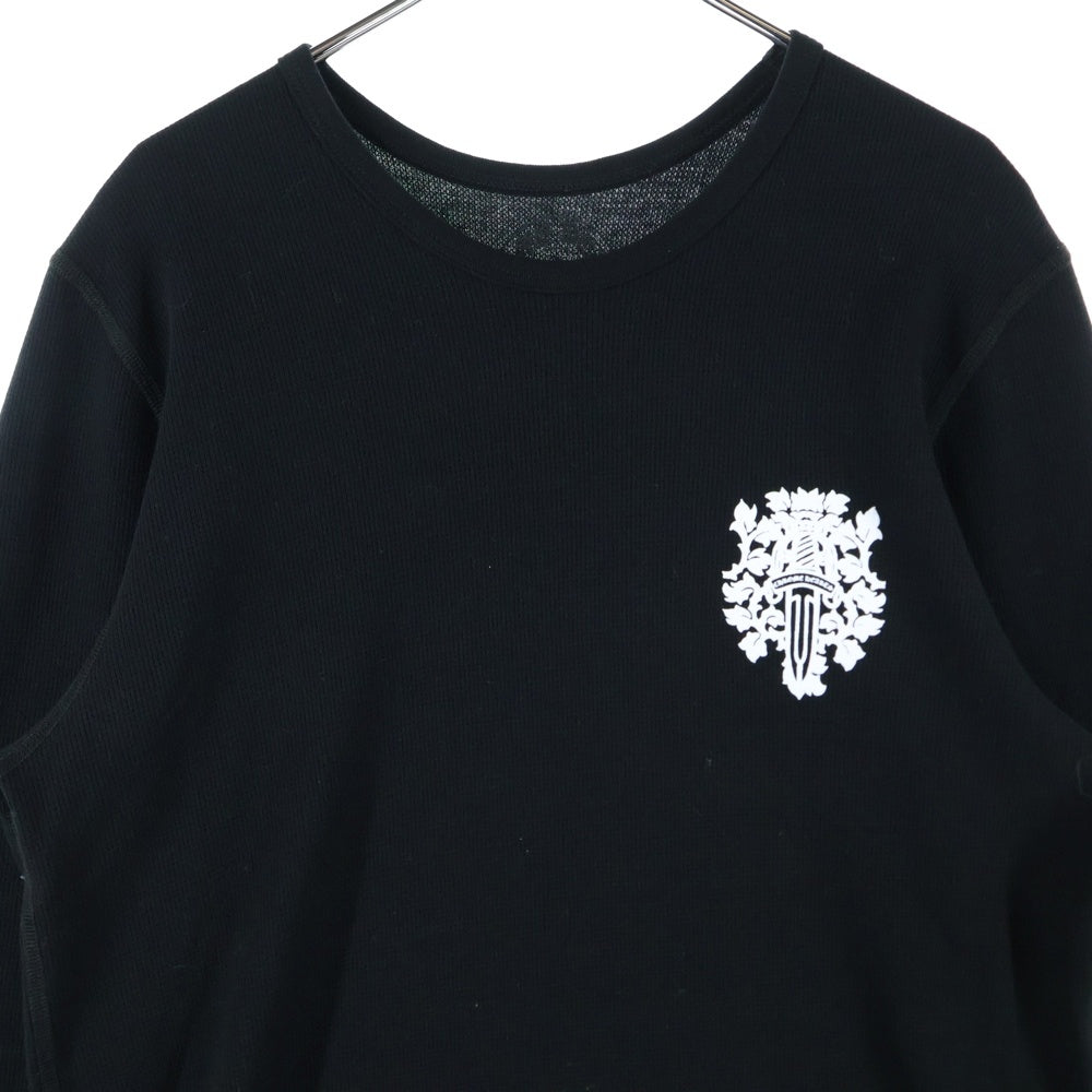 CHROME HEARTS(クロムハーツ) Thermal L S ヴァインダガー バックプリント サーマル長袖Tシャツ カットソー ブラック