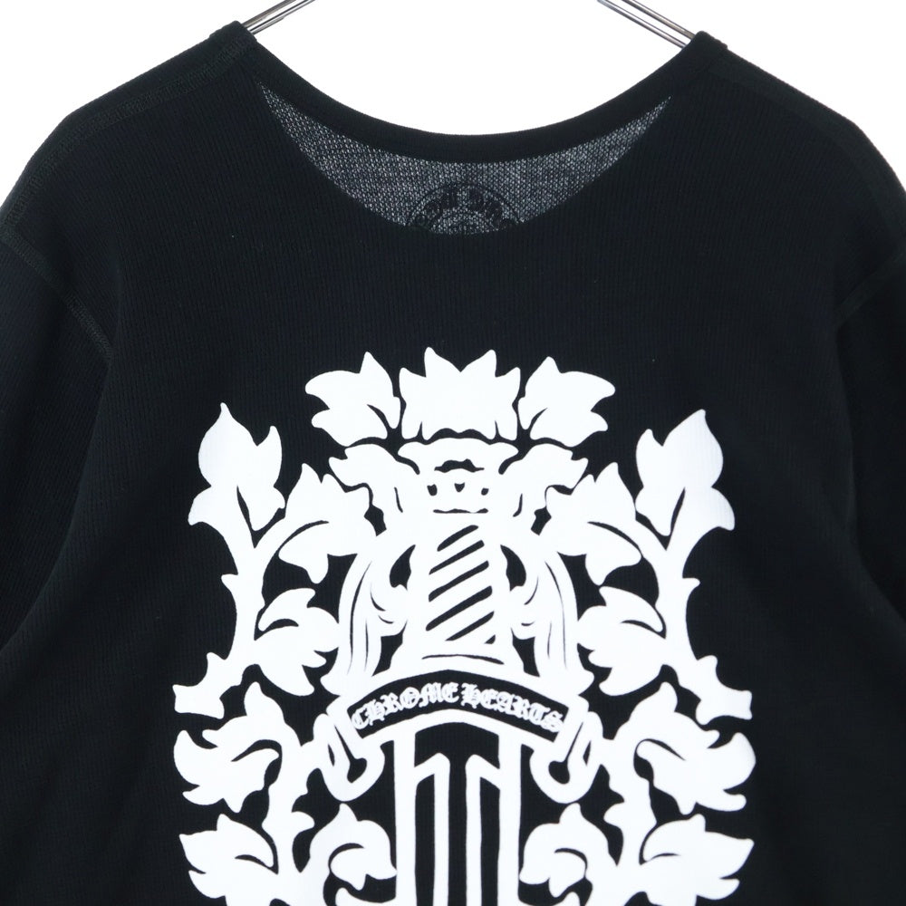 CHROME HEARTS(クロムハーツ) Thermal L S ヴァインダガー バックプリント サーマル長袖Tシャツ カットソー ブラック